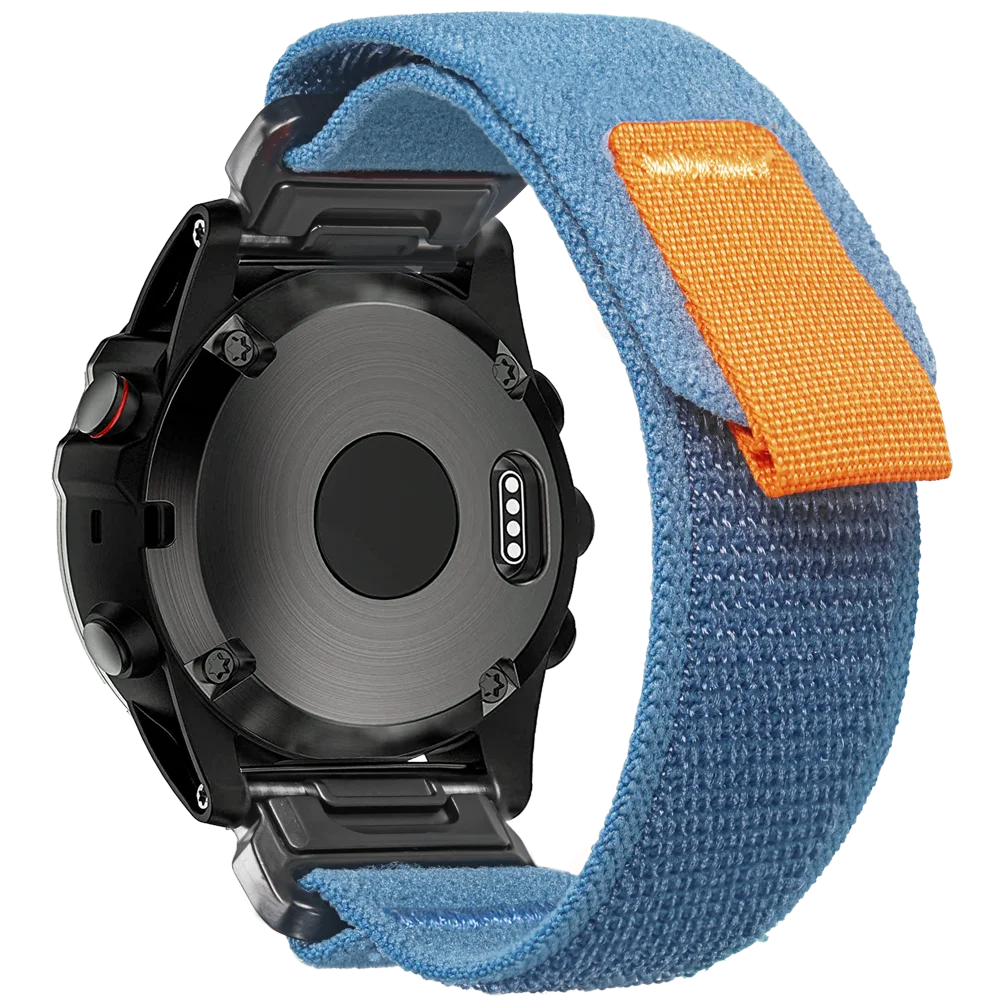 Garmin QuickFit Woven Nylon Trail Loop Band in Sky Blue / Orange