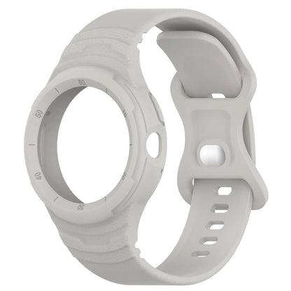 Light Grey Google Pixel Watch 3, 2 and 1 41mm Silicone Band with Built-In Case