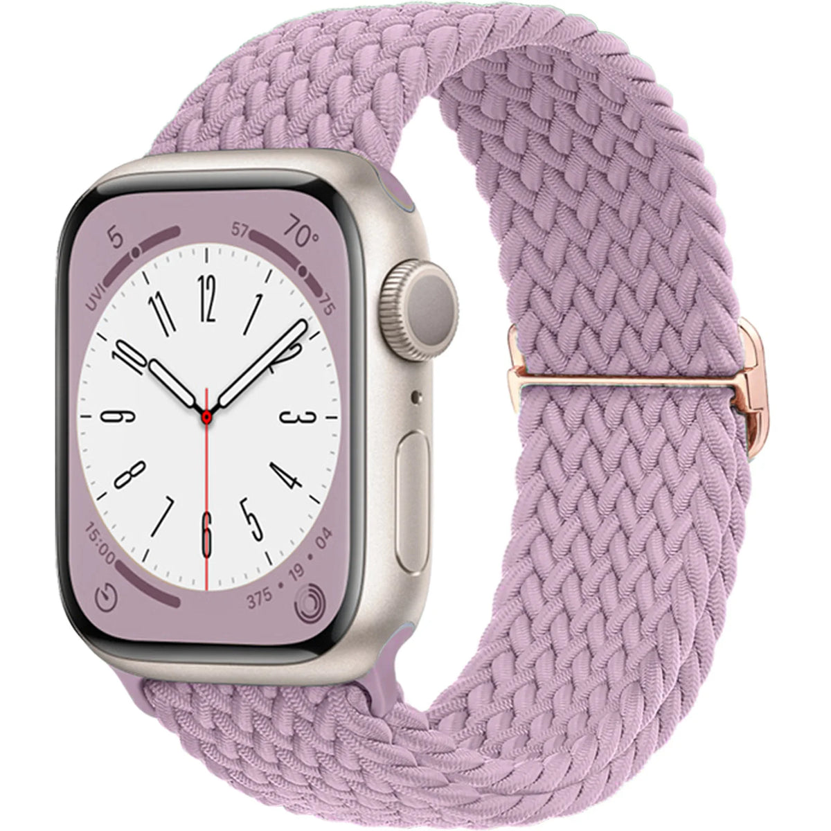Stretch Braided Nylon Apple Watch Loop with Slider in Lavender