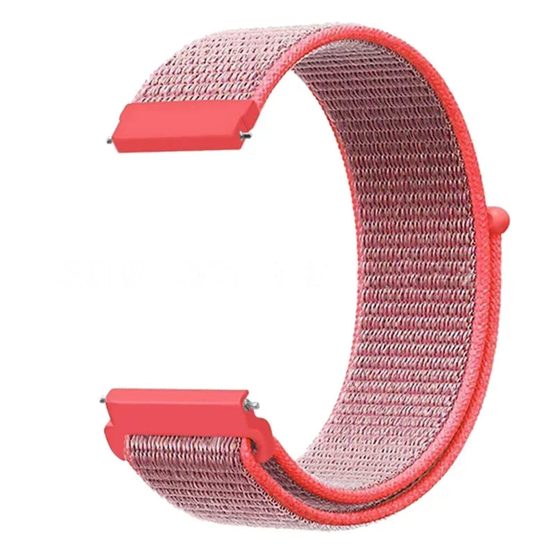 Motorola Moto Adjustable Nylon Sport Loop Band — Pink / Coral Edge