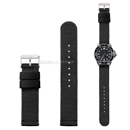 Garmin Woven Nylon Band in black on a watch