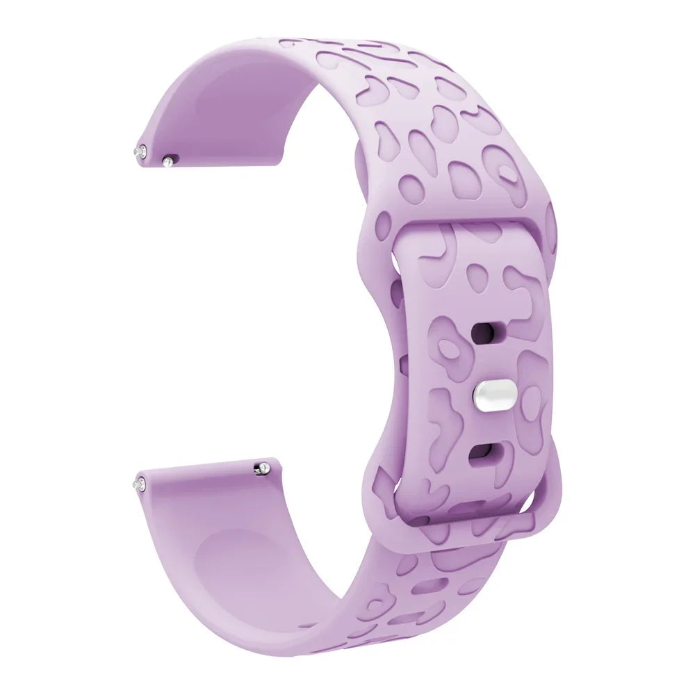 Garmin Leopard Print Silicone Band in Light Purple