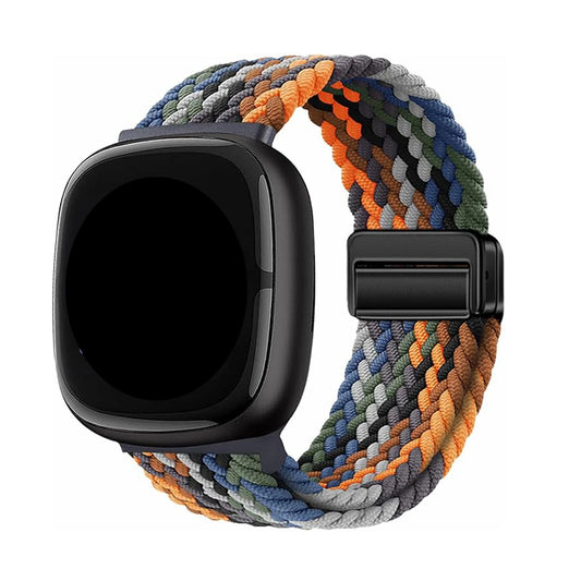 Fitbit Versa 4, 3, 2 and Sense 2 Braided Nylon Band, Magnetic Clasp
