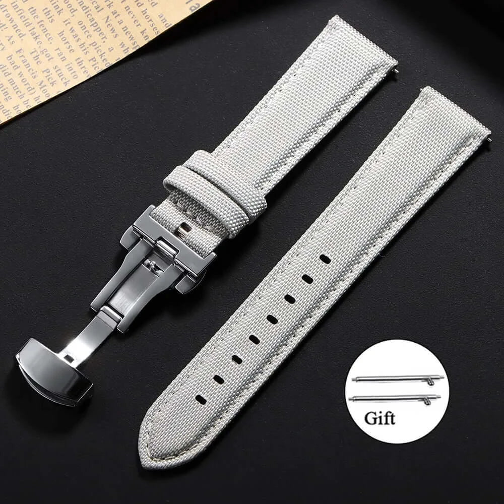 Amazfit Sailcloth Nylon Watch Band with Butterfly Clasp - Gray