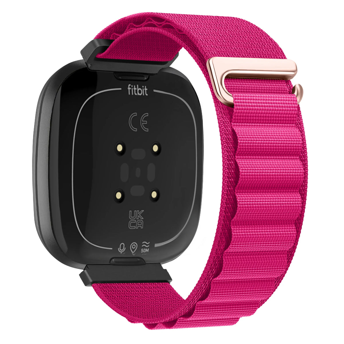 Hot Pink Fitbit Versa 4, Versa 3, Sense 2 and Sense Alpine Loop Nylon Band