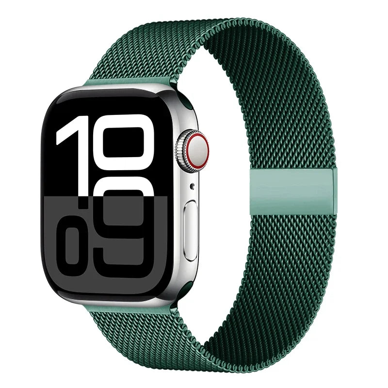 Colorful Milanese Mesh Apple Watch Band in Deep Teal