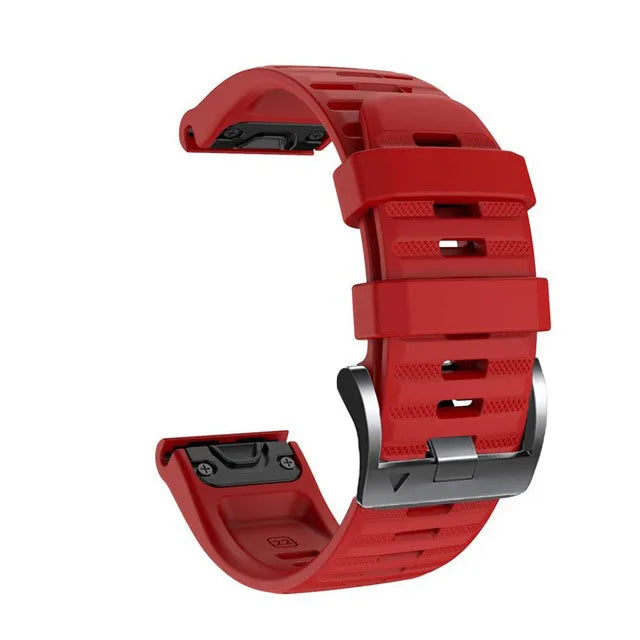 Red Garmin QuickFit 22/26mm Silicone Band, Camo and Solid Colors