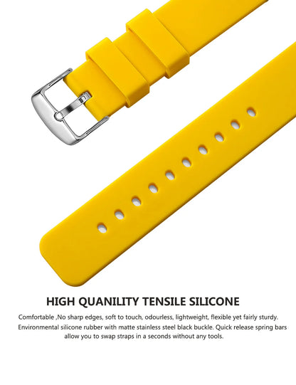 Garmin Curved-End Silicone Band in yellow
