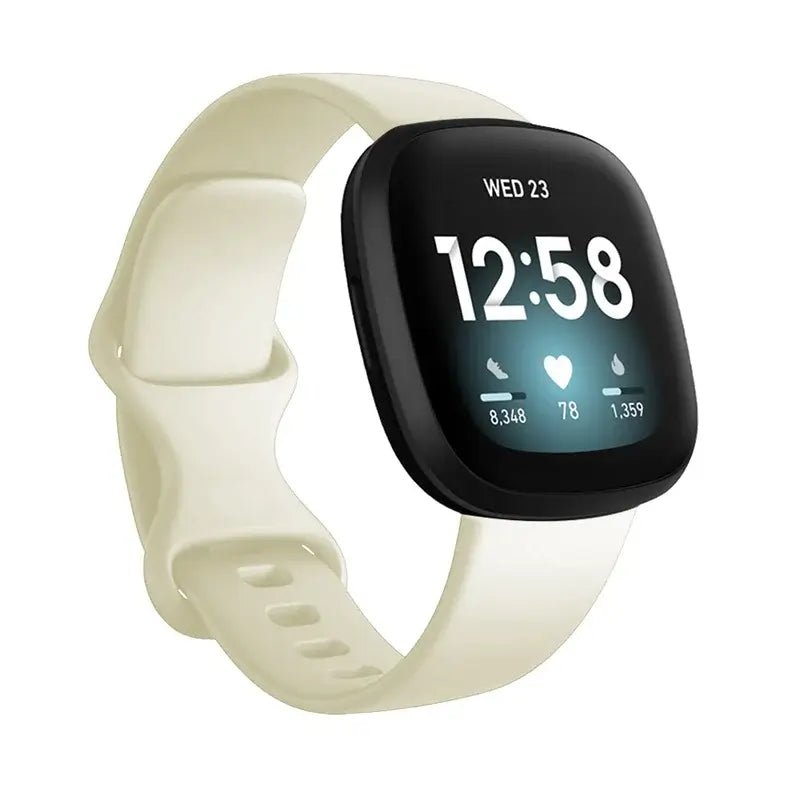 Fitbit Versa & Sense Silicone Double-Loop Band - Cream