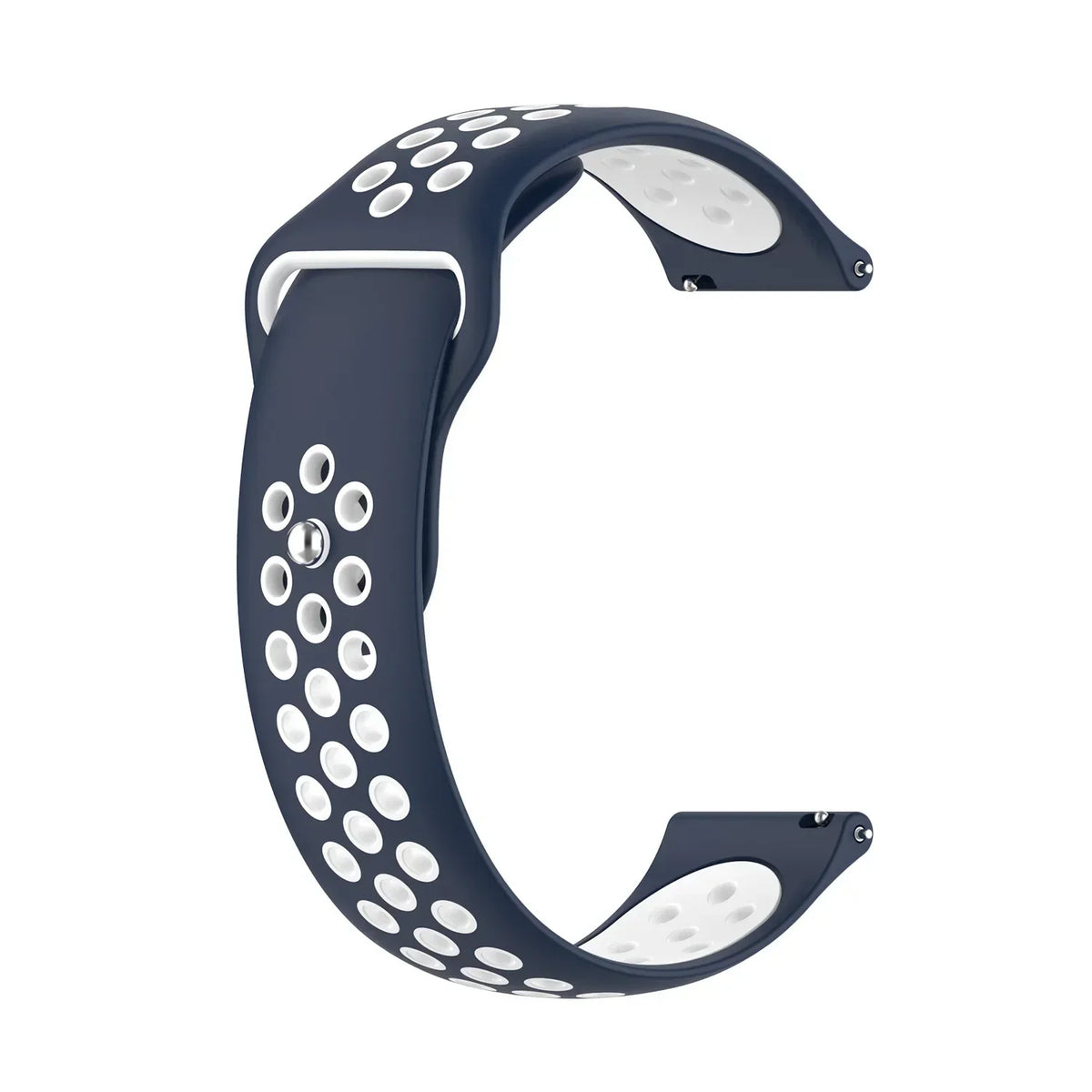 Motorola Moto Perforated Silicone Pin-and-Tuck Band — Navy Blue / White