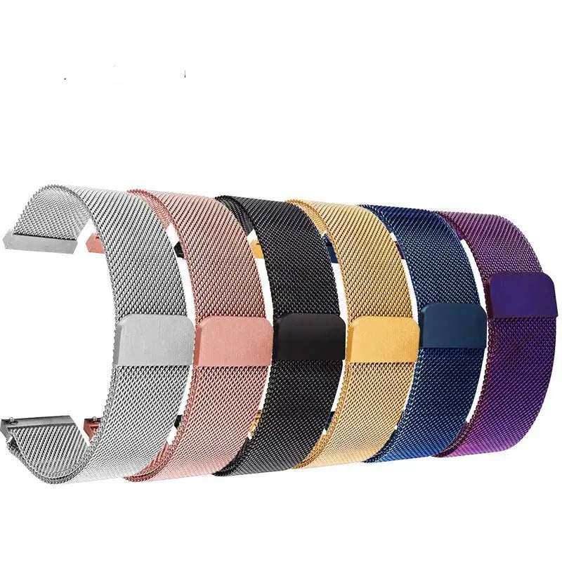 Six magnetic stainless steel mesh finishes
