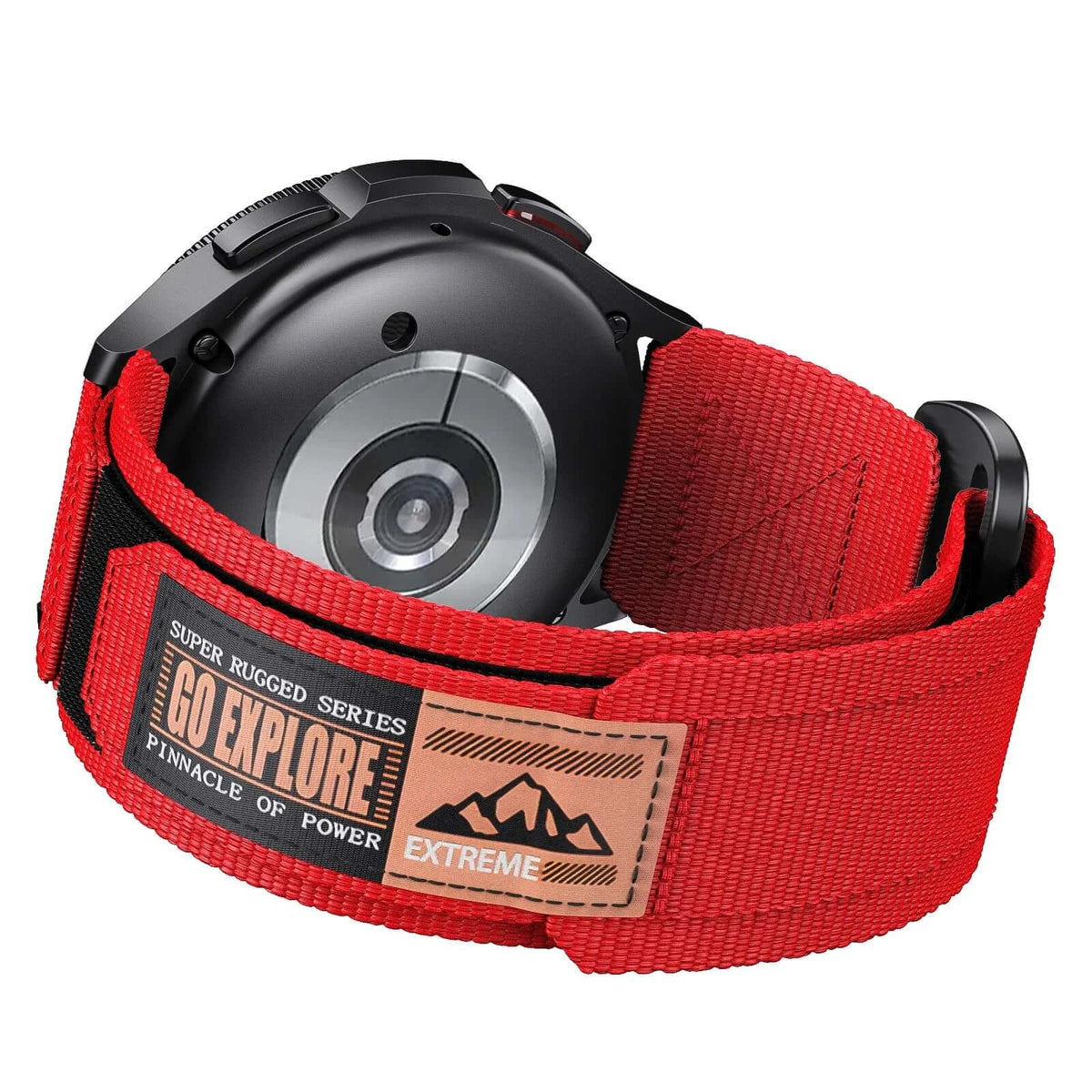 Amazfit Nylon Sport Loop with GO EXPLORE Patch — Red