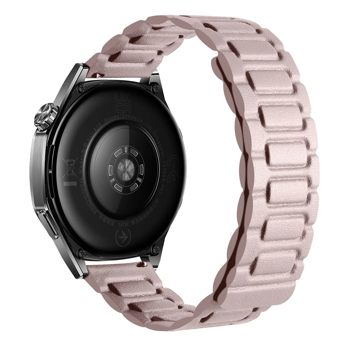 Khaki Garmin 18/20/22mm Quick Release Magnetic Leather Link Band