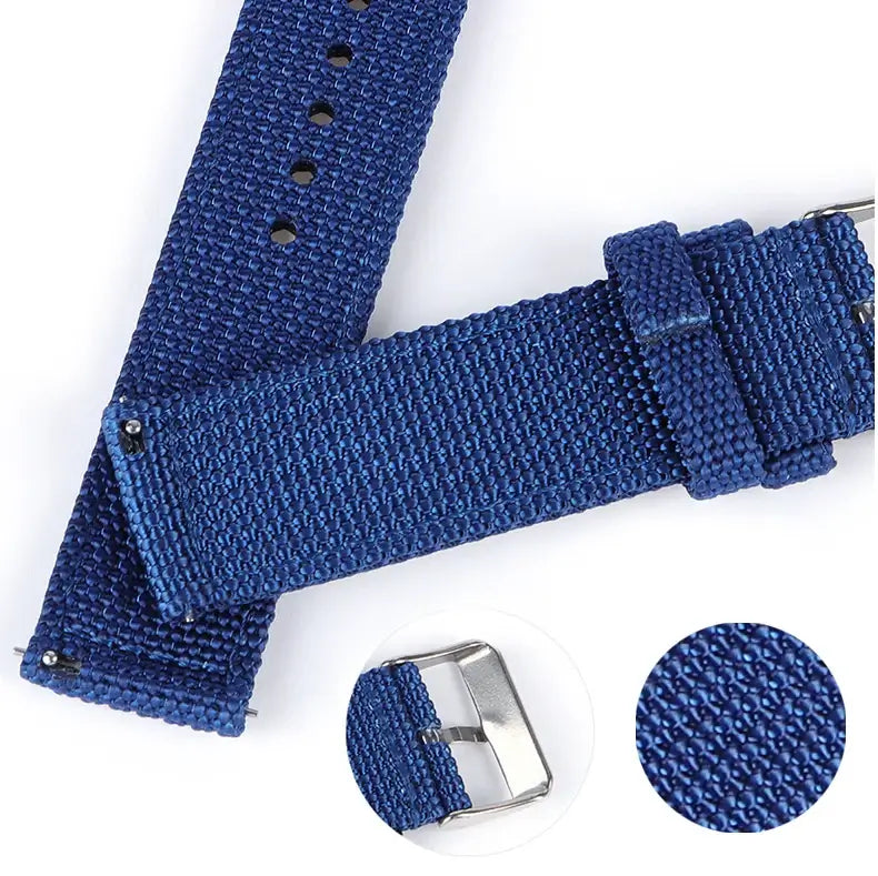 TicWatch Woven Nylon Band with Buckle Options - Woven nylon texture and spring bar