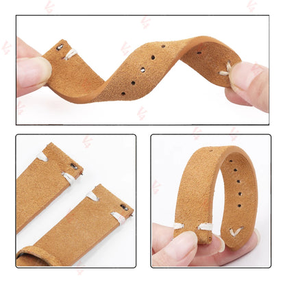 Garmin Suede Butterfly Clasp Band — soft suede close-up