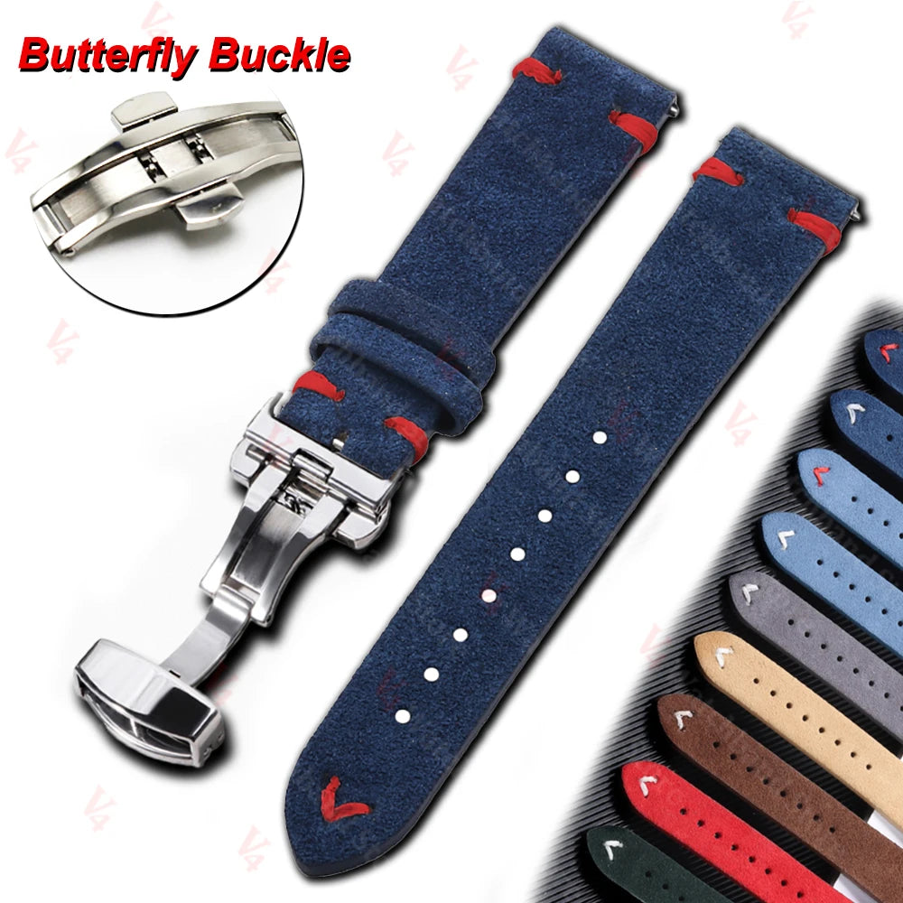 Garmin Suede Butterfly Clasp Band with butterfly clasp