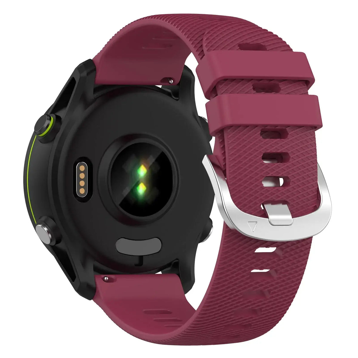 Amazfit Textured Silicone Buckle Band — Wine Red