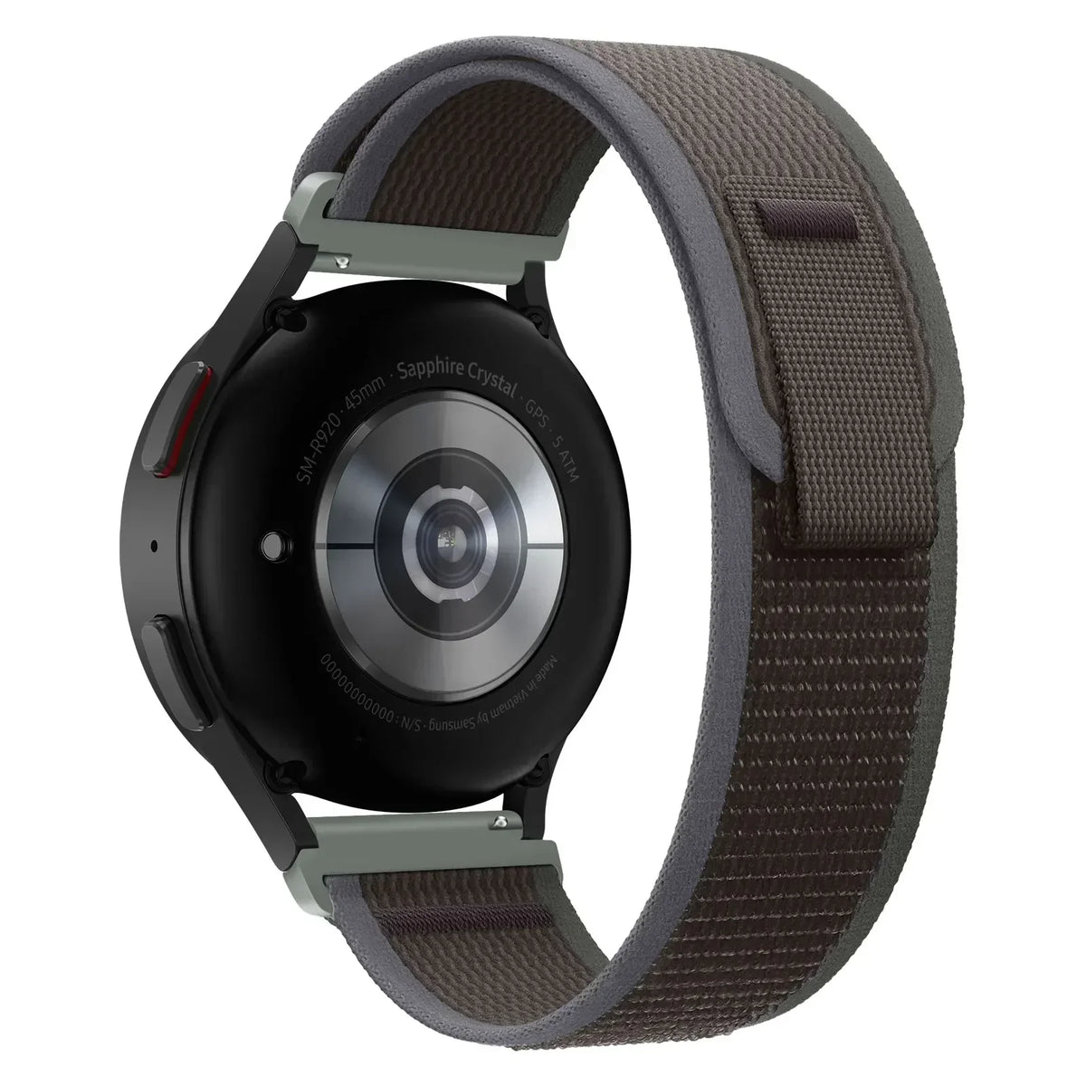Polar Nylon Trail Loop Watch Band with Pull Tab — Charcoal / Gray
