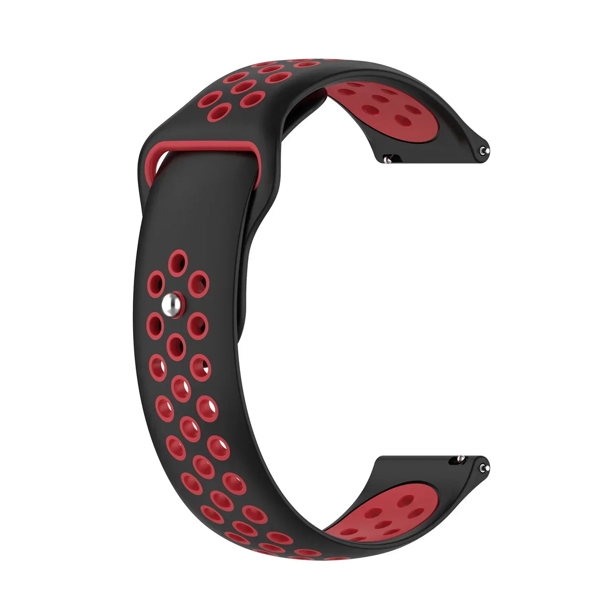 OnePlus Smartwatch Silicone Watch Band - Flexible & Durable Strap in black and red design for comfortable daily wear.