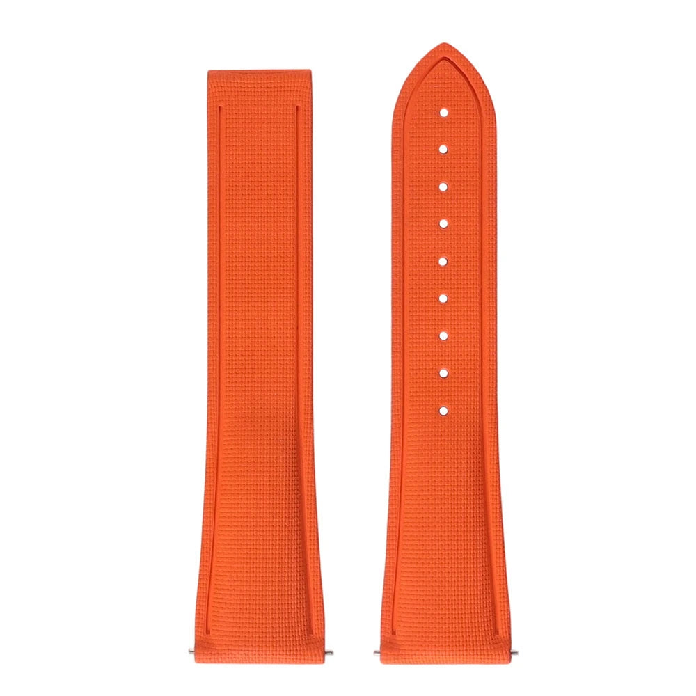 Garmin Sailcloth-Texture FKM Rubber Band in Orange, strap only
