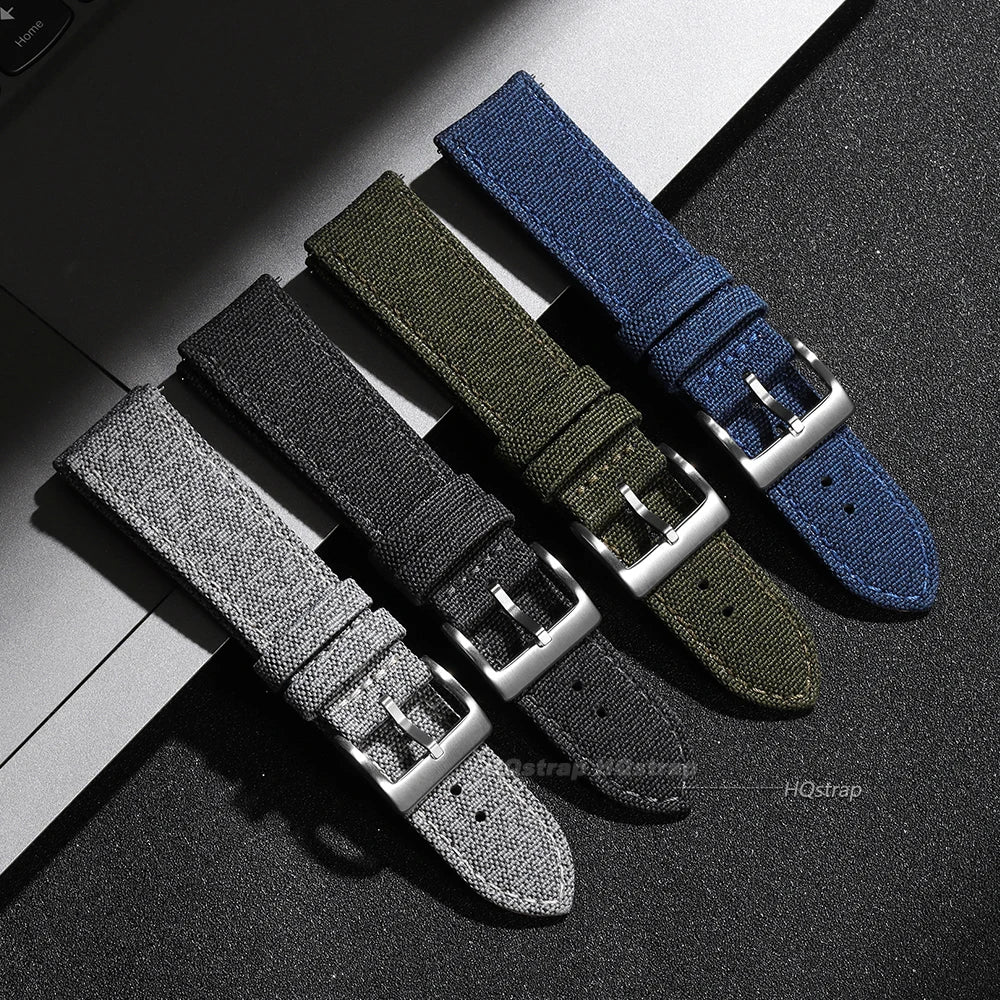 Motorola Moto Sailcloth-Style Nylon Band with Leather Lining — Woven strap color assortment