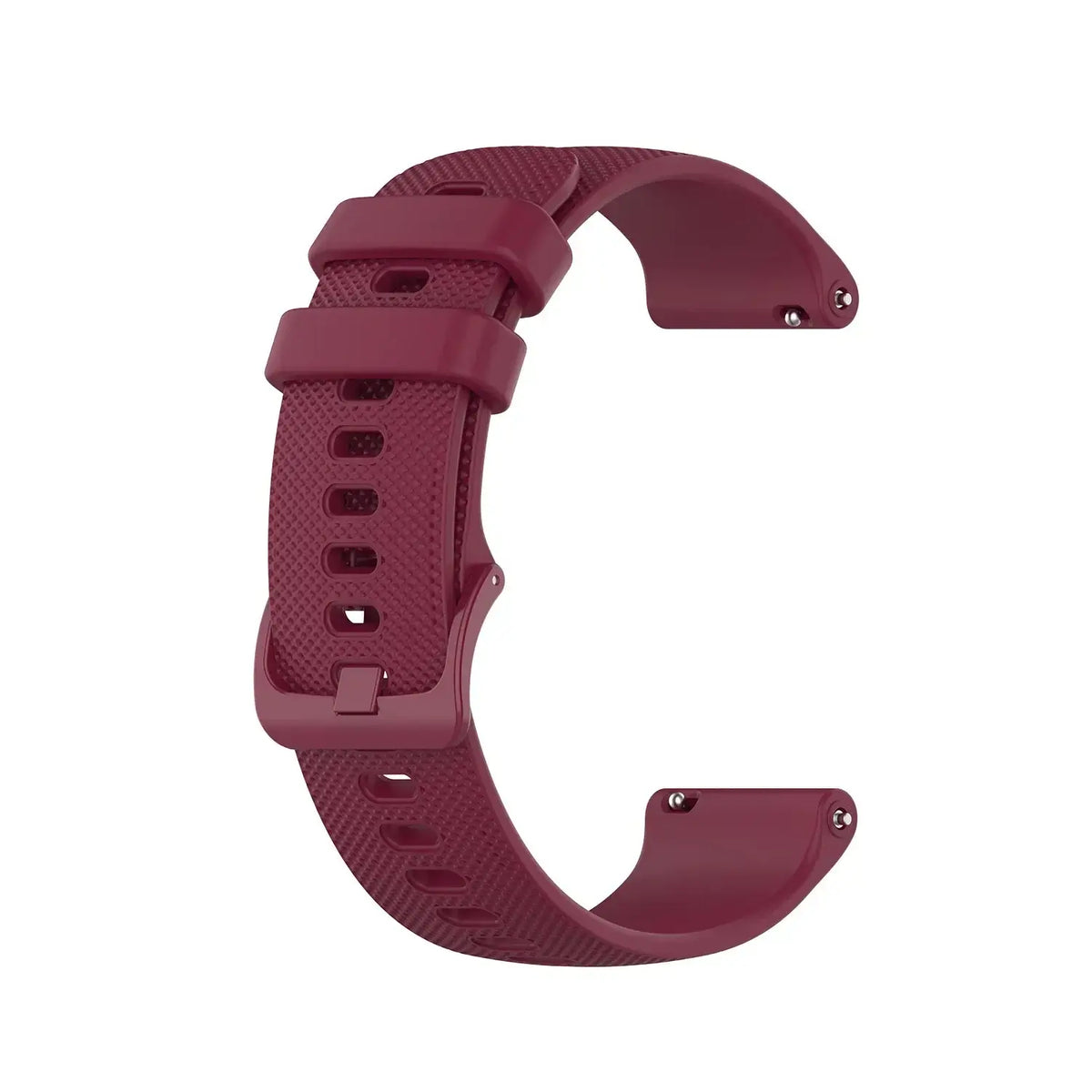 Amazfit Textured Silicone Band with Matching Buckle — Wine Red