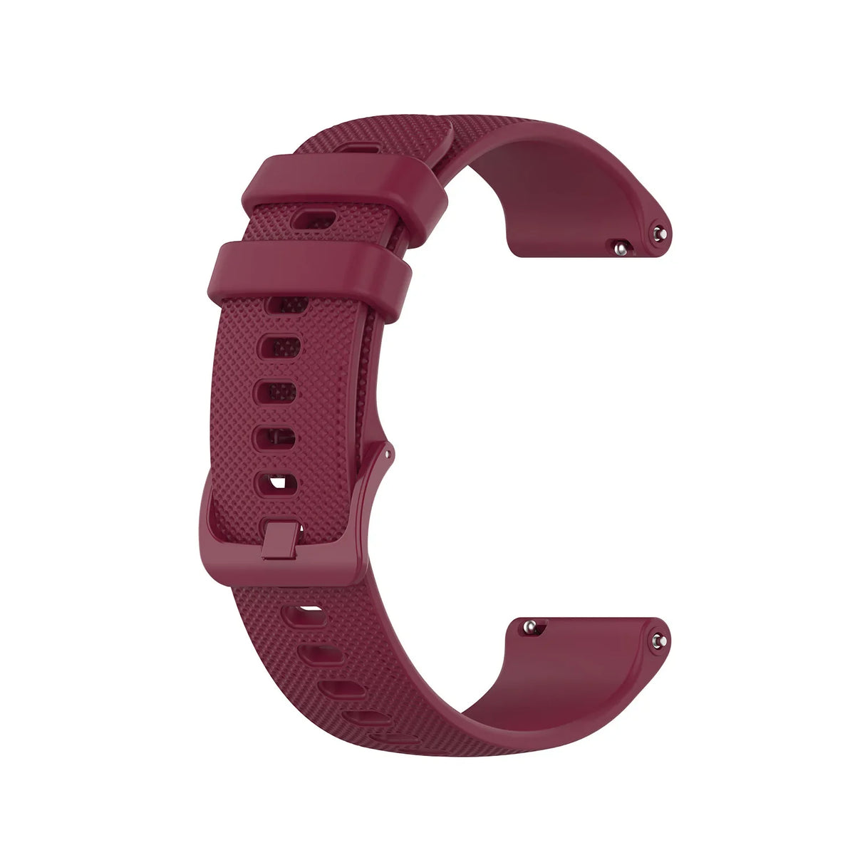 OnePlus Smartwatch Bands Silicone Strap Breathable Sport Watch Band in burgundy color with adjustable fit.