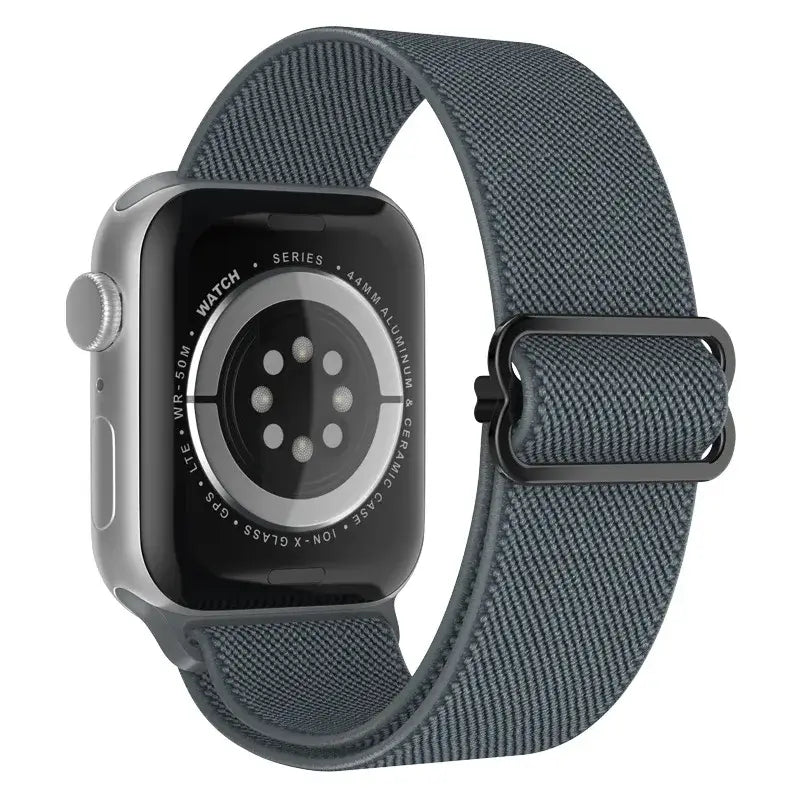 Slate Gray adjustable stretch nylon Apple Watch band