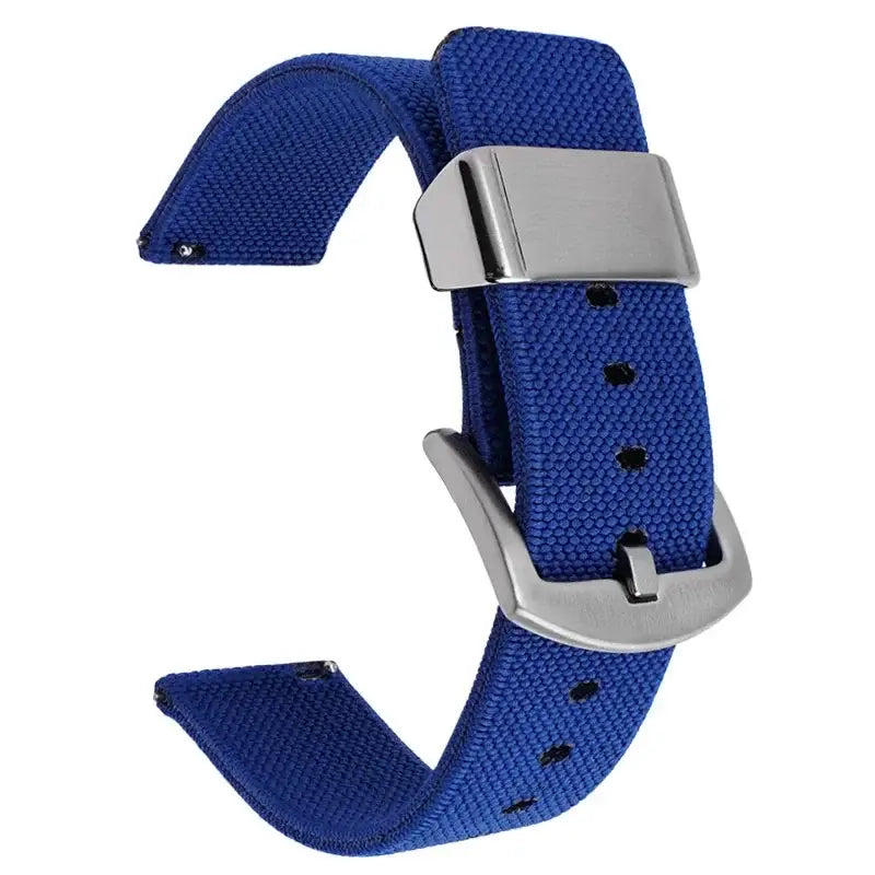 Nylon Band with Wide Metal Keeper in Royal Blue for compatible Huawei watches
