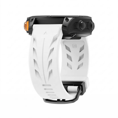 White Garmin QuickFit 22/26mm Textured Silicone Band, Solid or Camo
