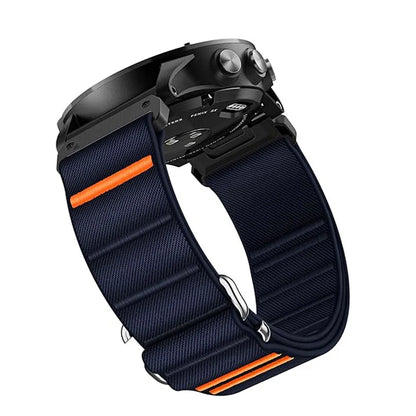 Deep Blue Garmin QuickFit 22/26mm Woven Nylon Band with S-Buckle