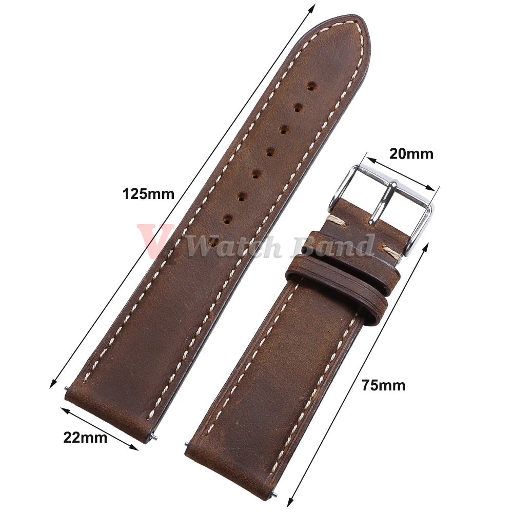 Garmin Vintage Stitched Leather Band — strap dimensions