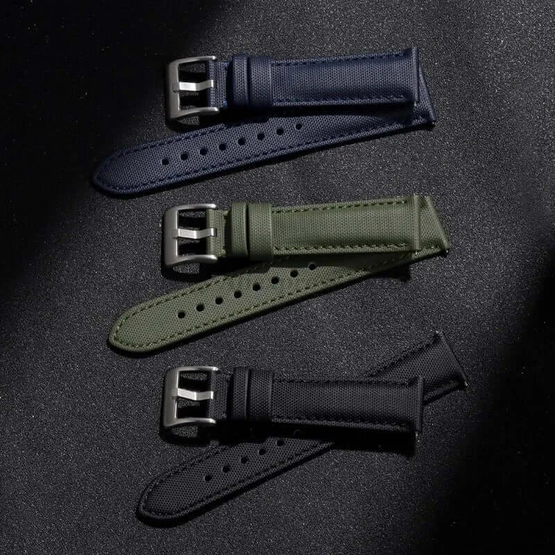 Amazfit Stitched Sailcloth Nylon Watch Band - Three stitched nylon colors