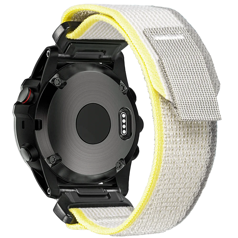 Garmin QuickFit Woven Nylon Trail Loop Band in Ivory / Yellow