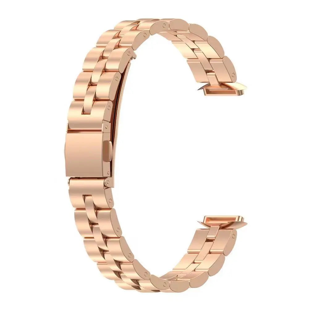 Fitbit Luxe Bands - Solid Silicone, Perforated & Metal - Metal - Rose Gold