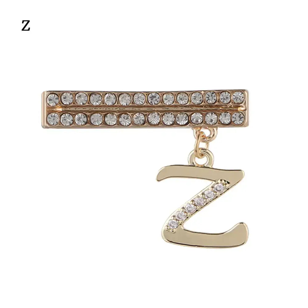 Decorative gold letter "Z" charm with rhinestones for Apple Watch band, enhancing style and luxury.