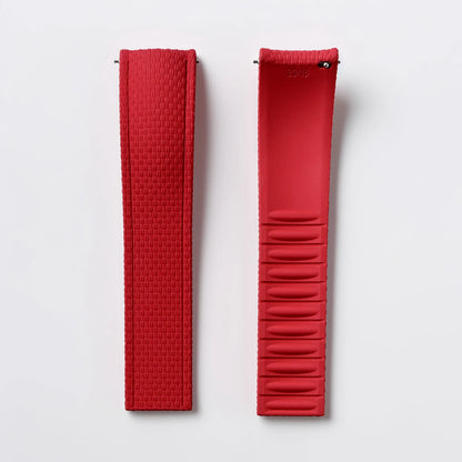 Garmin Curved-End FKM Rubber Band in Red, strap only