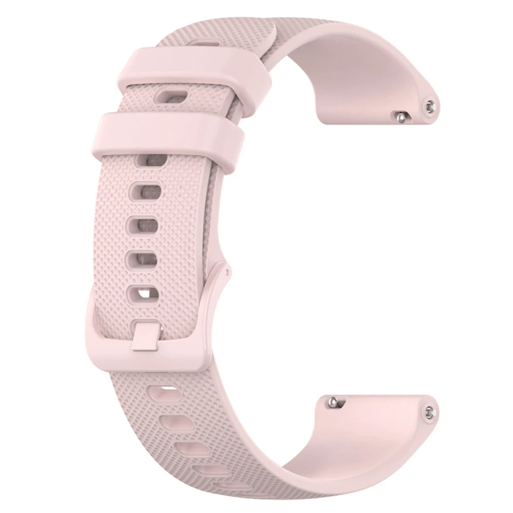 Polar Textured Silicone Sport Band in Solid and Two-Tone Colors — Pink / Matching Buckle