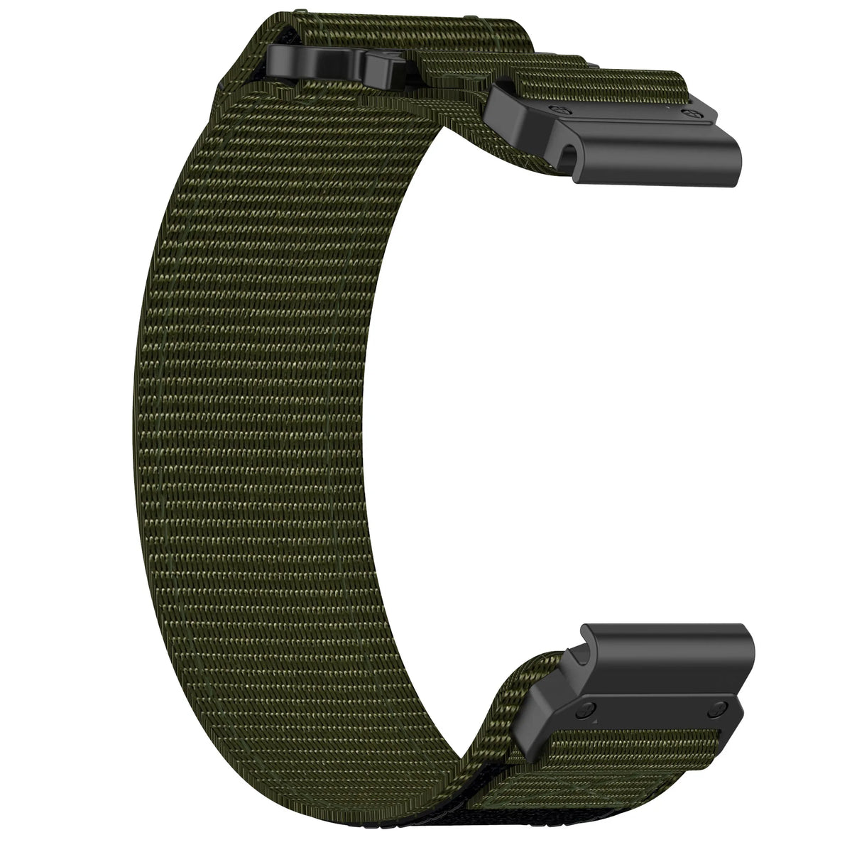 Dark Green Garmin QuickFit 20/22/26mm Braided Nylon Hook-and-Loop Band