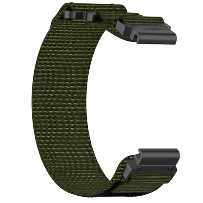Dark Green Garmin QuickFit 20/22/26mm Braided Nylon Hook-and-Loop Band