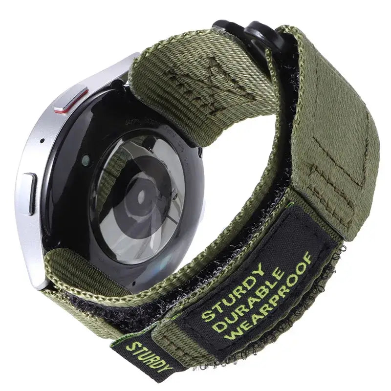 Nylon Hook-and-Loop Band for Amazfit – Olive Green