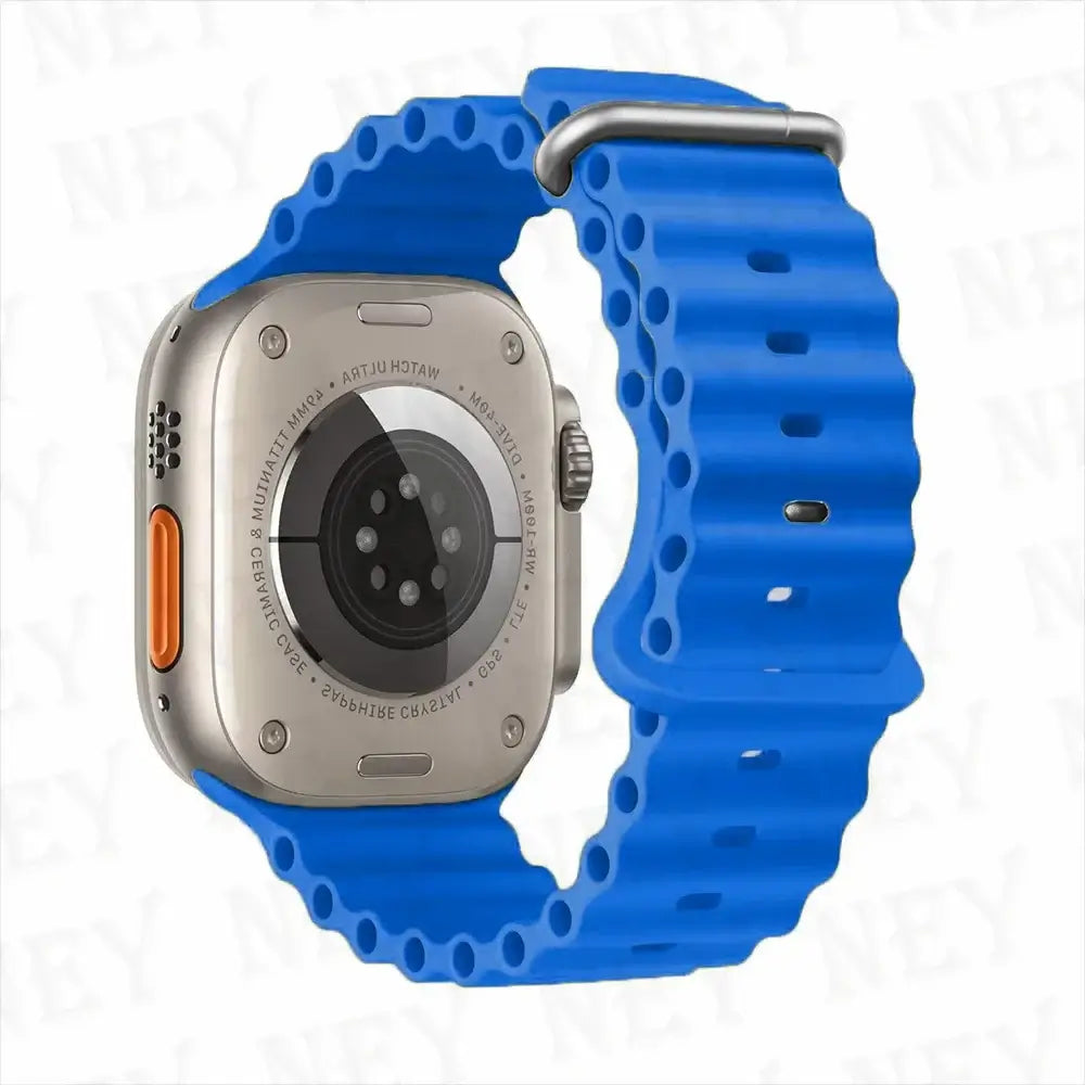 Royal Blue tubular silicone Apple Watch band