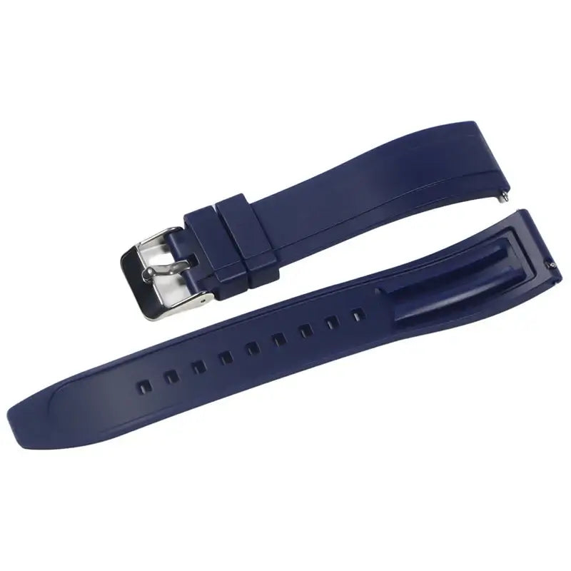 TicWatch Raised-Center Silicone Buckle Band - Navy Blue
