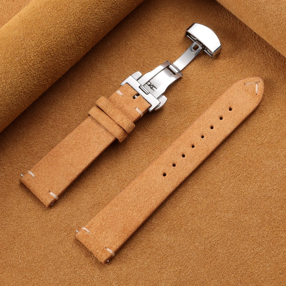 Garmin Suede Butterfly Clasp Band in Camel