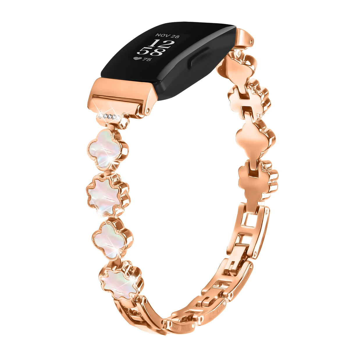 Rose Gold / Iridescent Fitbit Inspire 2, Inspire HR and Ace 3 Clover Link Bracelet Band
