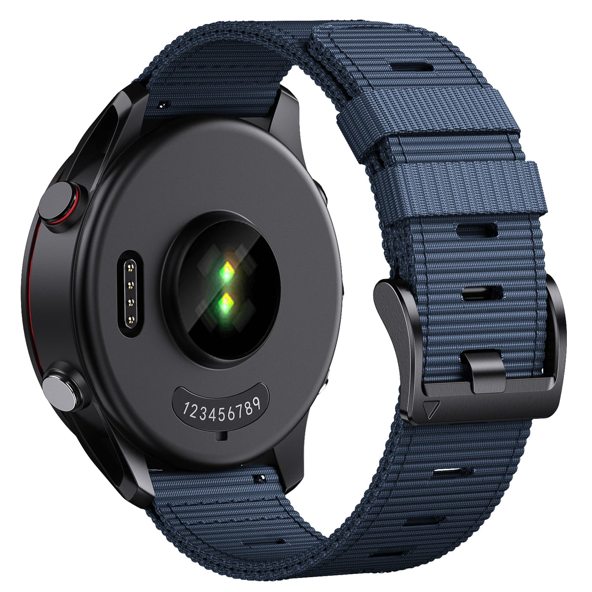 COROS Ribbed Nylon Band with Black Buckle – Navy Blue
