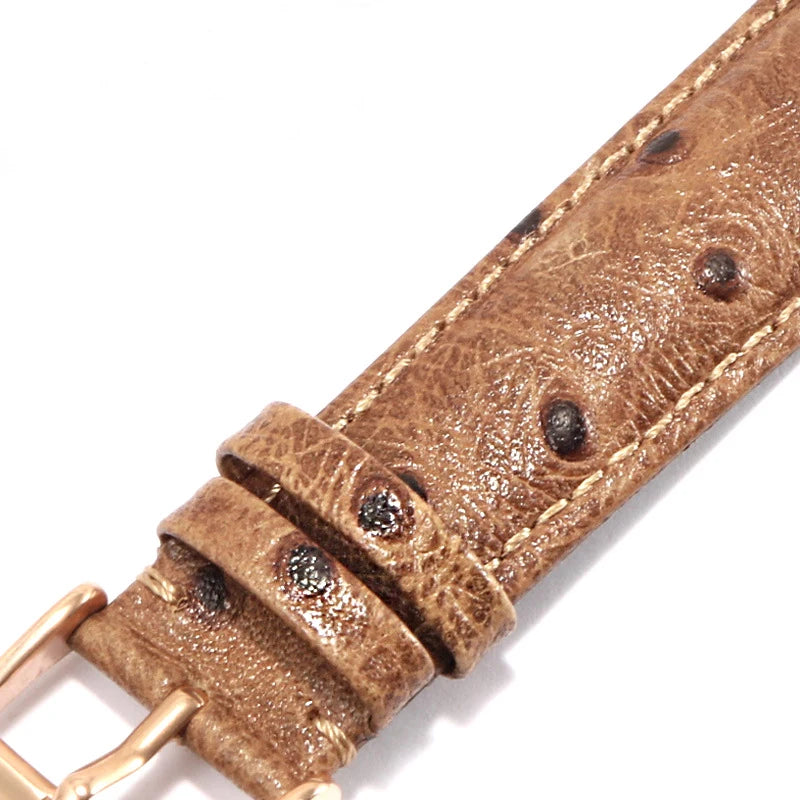 Garmin Ostrich-Pattern Leather Band — ostrich texture close-up
