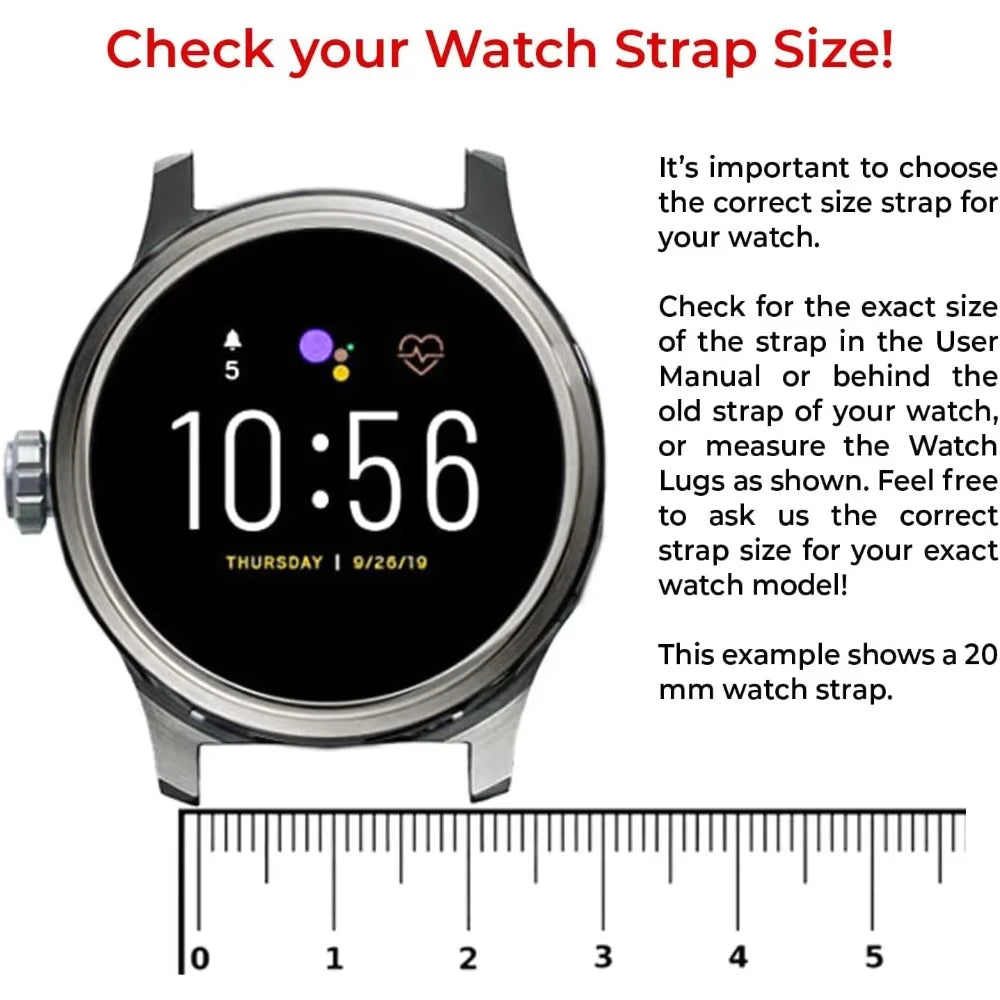 Garmin Leopard Print Silicone Band — how to measure strap width