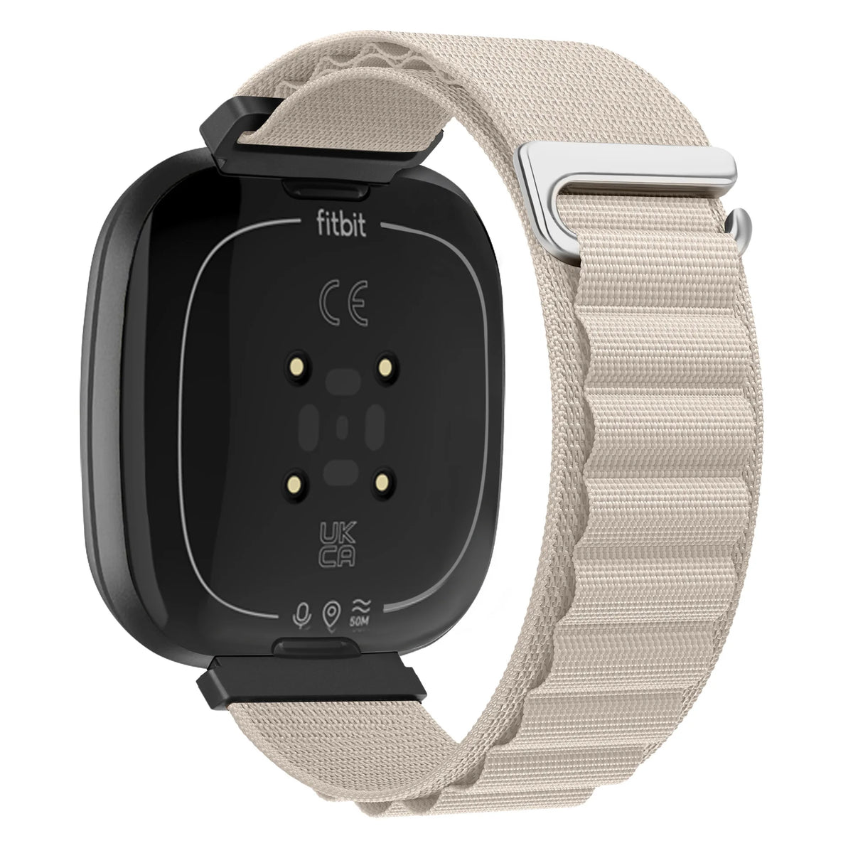 Ivory Fitbit Versa 4, Versa 3, Sense 2 and Sense Alpine Loop Nylon Band