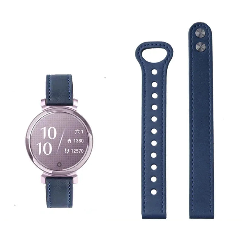 Garmin Lily 2 Slim Leather Band in Navy Blue